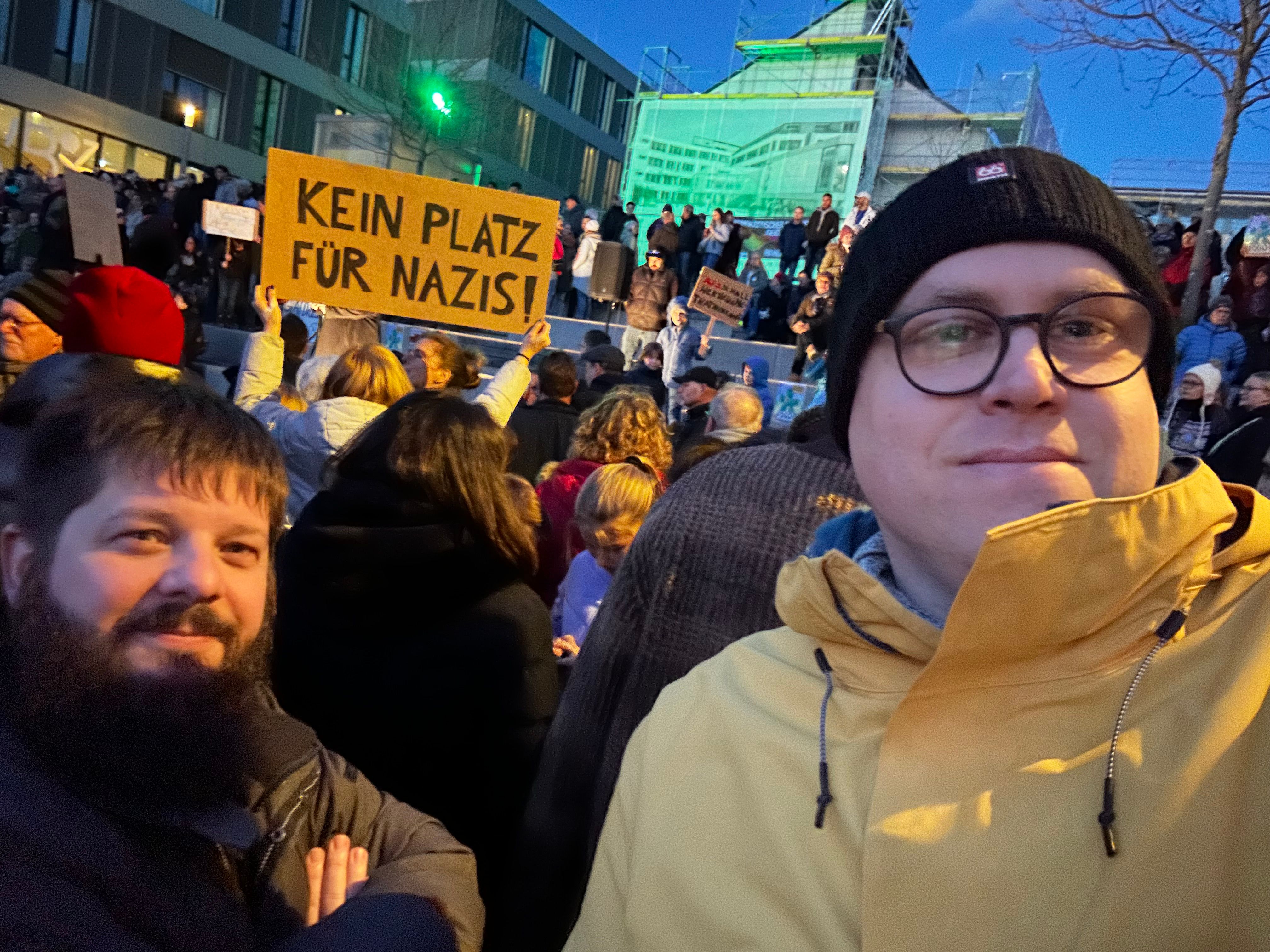 Demonstration against the right on 26.01.2024 in Ingelheim, Rhineland-Palatinate