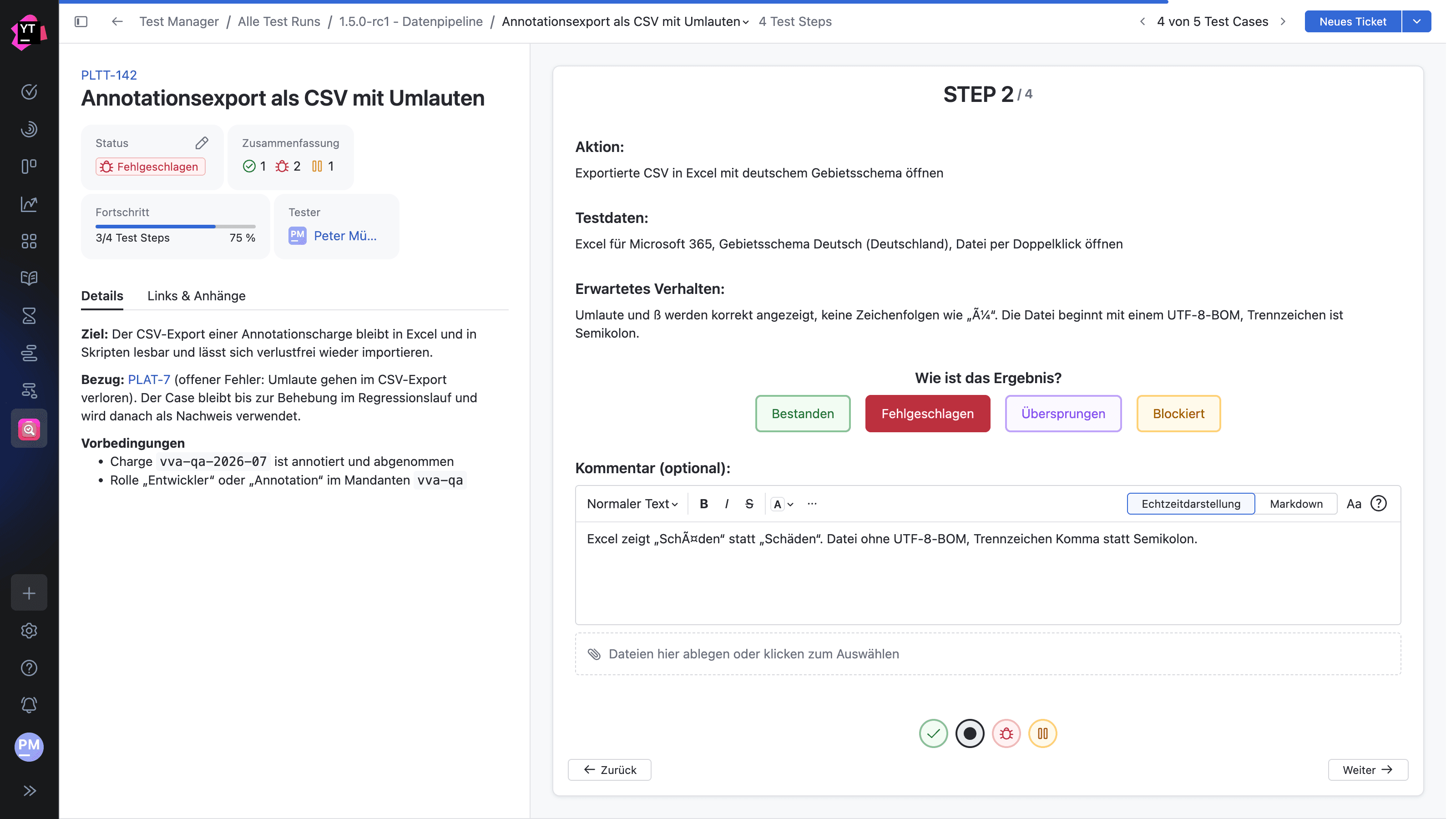 YouTrack Test Manager Screenshot